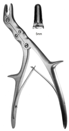 Stille Leksell Bone Rongeur 5mm, angled 23cm