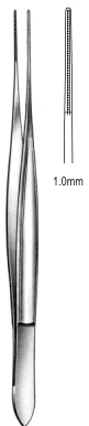 DeBakey Cushing Tissue Forceps Atraumatic 1mm, 18cm