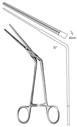DeBakey iliac Atraumatic Calmp 30º, 60mm, 20cm