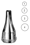 Gruber Ear Speculum round 4.5mm~7.5mm, set of 4