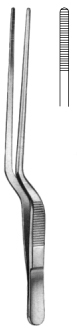 Jansen Ear Dressing Forceps serrated 20cm