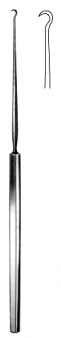 Hartmann ear hook Straight shaft sharp 16cm