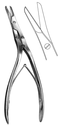 Caplan Septum Scissors serrated angled shaft 20cm