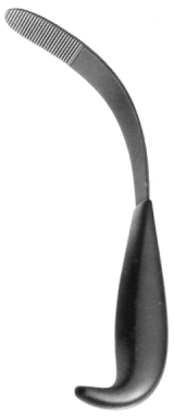 Tessier Cheek Retractor serrated child 18x38mm, 20.5cm