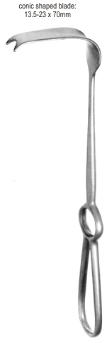 Obwegeser Alveolar Retractor 13.5-23x70mm, 22cm