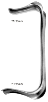 Cheek and Lip Retractor D/E 21x30mm, 26x35mm, 18cm