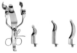 ALAN PARKS Retractor complete with 5 blades