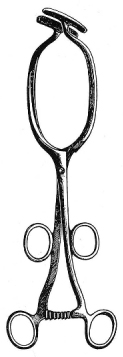 Bonney Vaginal Forceps T.shaped 27cm