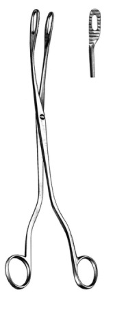 J.A.M.W Placenta Forceps Curved 25cm