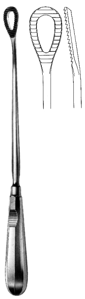 Pestalozza Obstetrics curette 30cm
