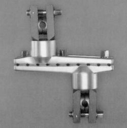 Universal Joint Clamp for up to 10 pins for 2 connecting rods / diagonal