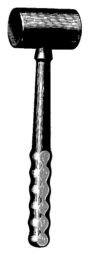 Bone Hammer Solid, With Interchangeable Ferrozell Jaws