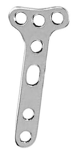 Small T - Plate, oblique 3.5 mm