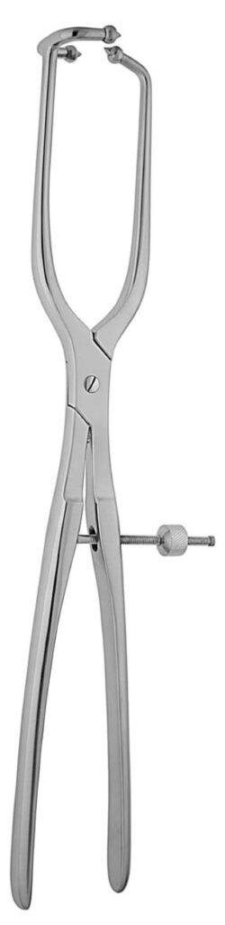 Pelvic Repositions Forceps three Pointed-ball tips / Spikes with quick action lock 400mm