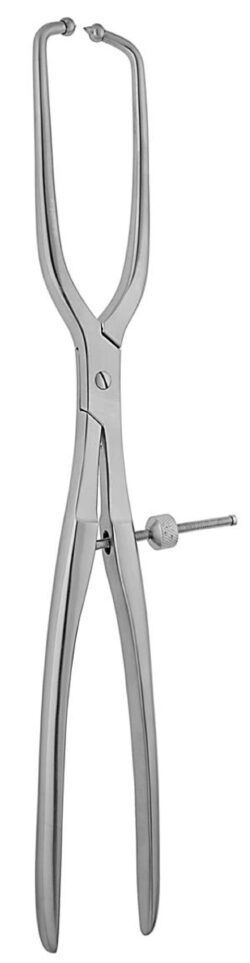 Pelvic Repositions Forceps two Pointed-ball tips / Spikes with quick action lock 400mm