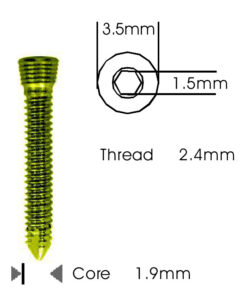 Safety Lock (LCP) Screw 2.4mm - Self Tapping Titanium