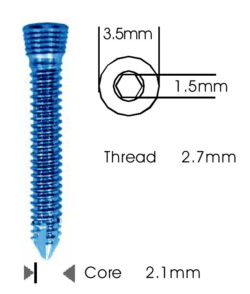 Safety Lock (LCP) Screw 2.7mm - Self Tapping Titanium