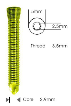 Safety Lock (LCP) Screw 3.5mm Self Tapping & Self Drilling Titanium