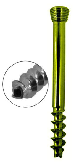 Cannulated Cancellous Safety Lock (LCP) Screw 5.0mm 16mm Threads Titanium