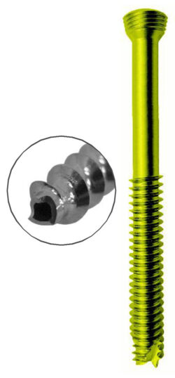 Cannulated Cancellous Safety Lock (LCP) Screw 5.0mm 32mm Threads Titanium